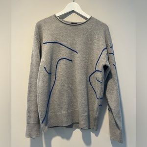 Joseph Abstract Lines Sweater